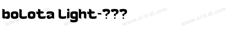 bolota light字体转换